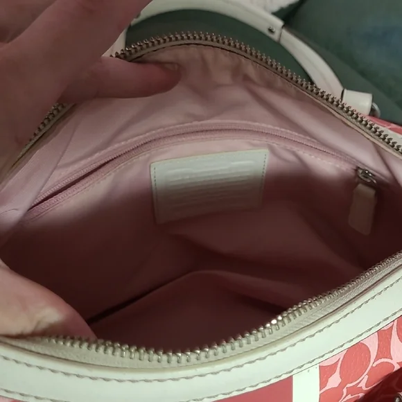 Coach Pink and Cream Tote Bag - Picture 5 of 12